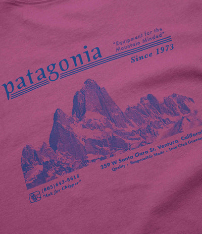 Patagonia Hut Tripper Skyline Long Sleeve T-Shirt - Amaranth Pink