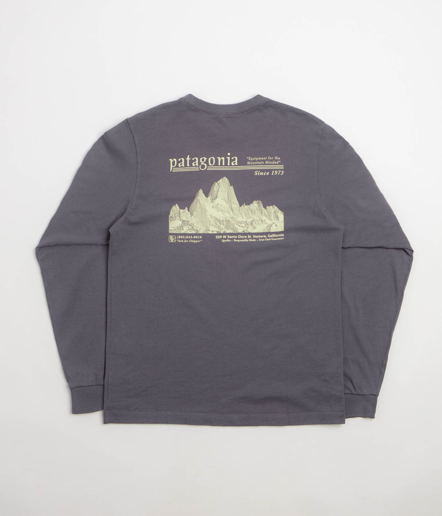 Patagonia Hut Tripper Skyline Long Sleeve T-Shirt in May Grey