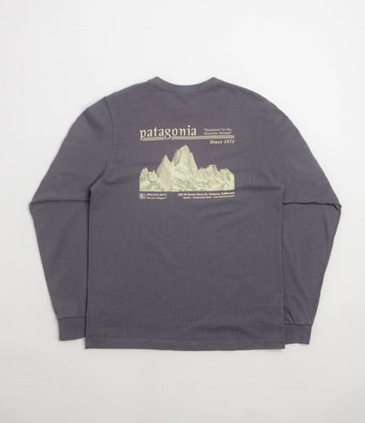 Patagonia Hut Tripper Skyline Long Sleeve T-Shirt in May Grey