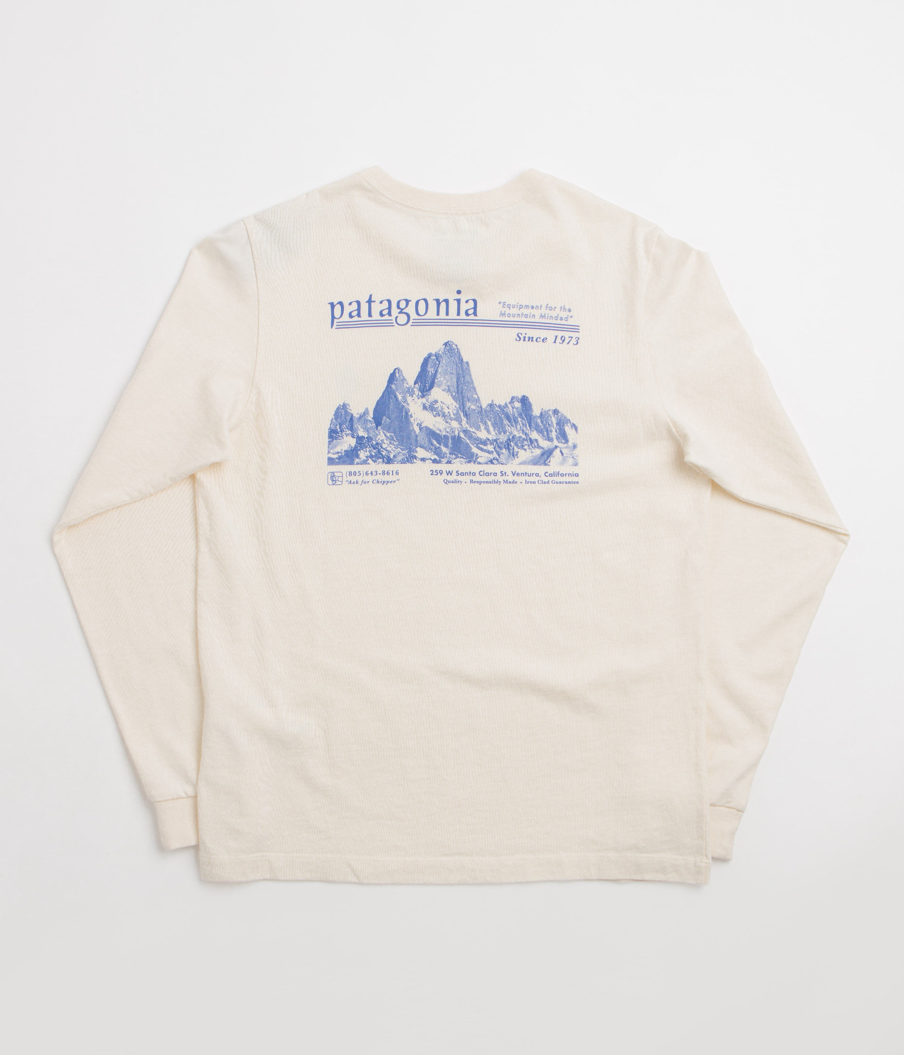 Patagonia Hut Tripper Skyline Long Sleeve T-Shirt in Undyed Natural
