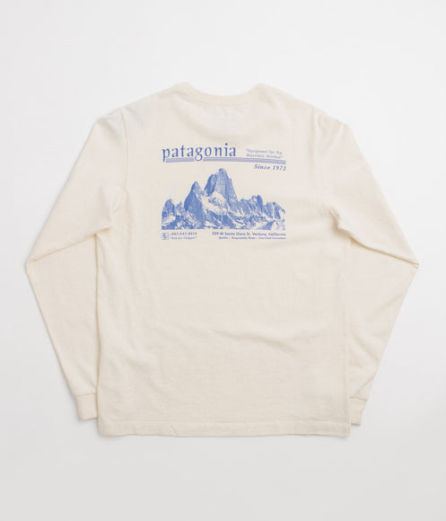 Patagonia Hut Tripper Skyline Long Sleeve T-Shirt - Undyed Natural