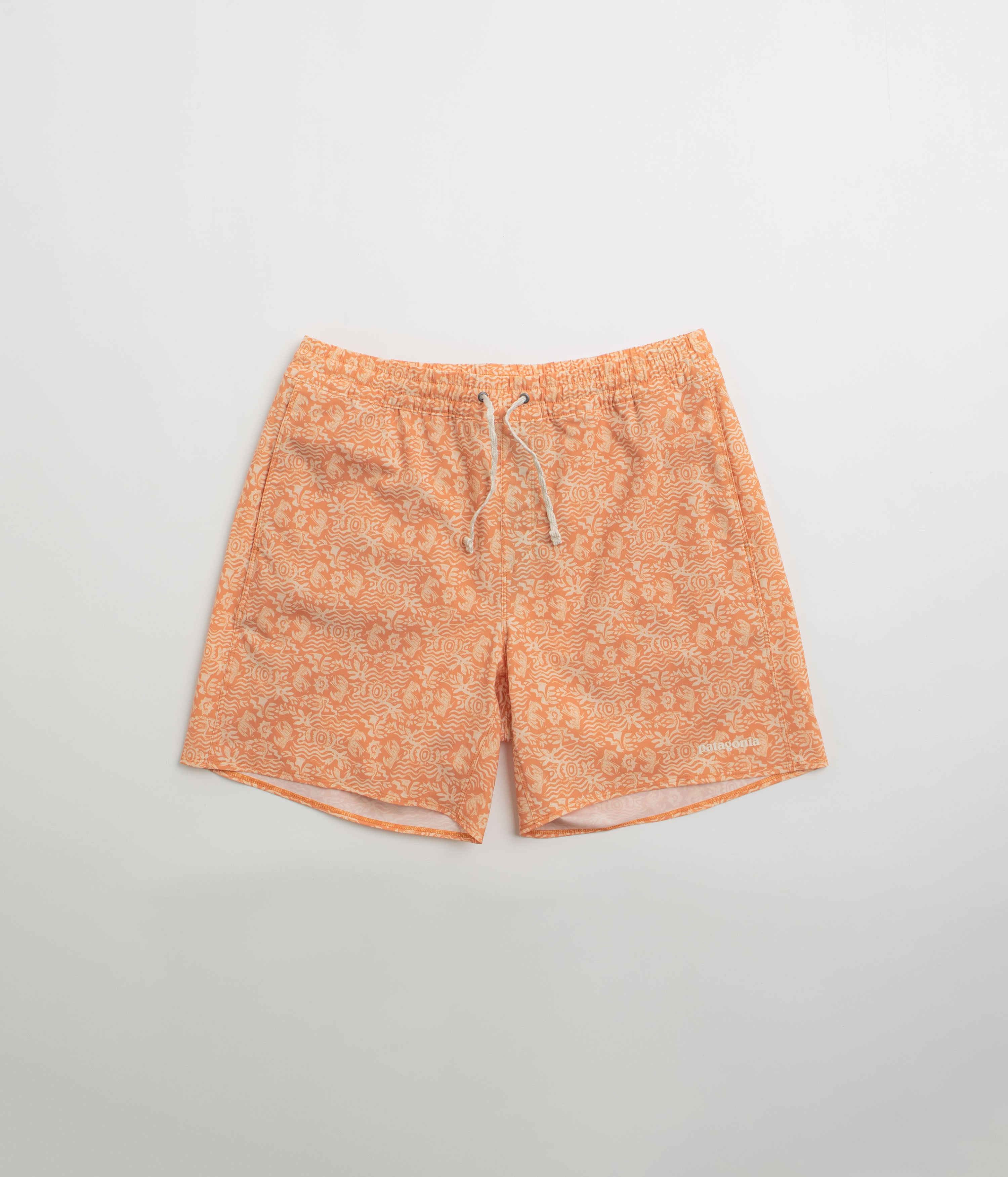 Patagonia Hydropeak Volley 16" Shorts in Mountain Breeze: Sunset Orange