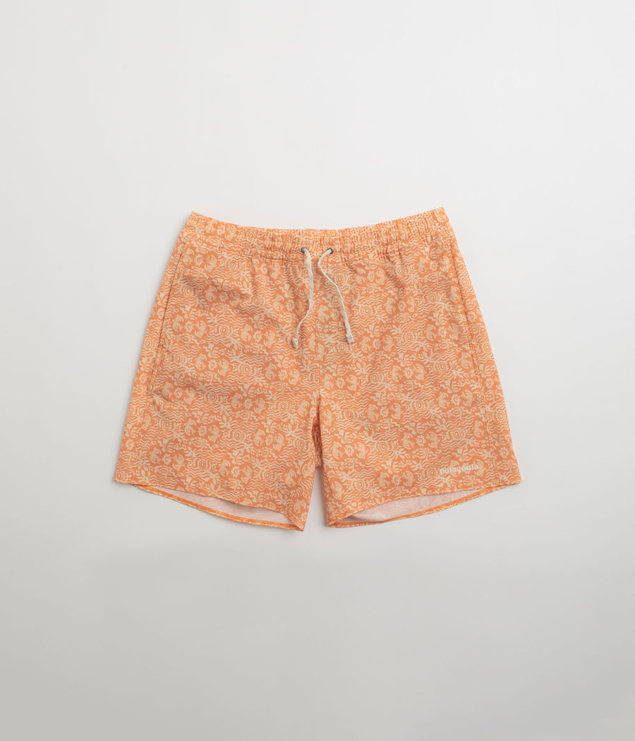 Patagonia Hydropeak Volley 16" Shorts in Mountain Breeze: Sunset Orange