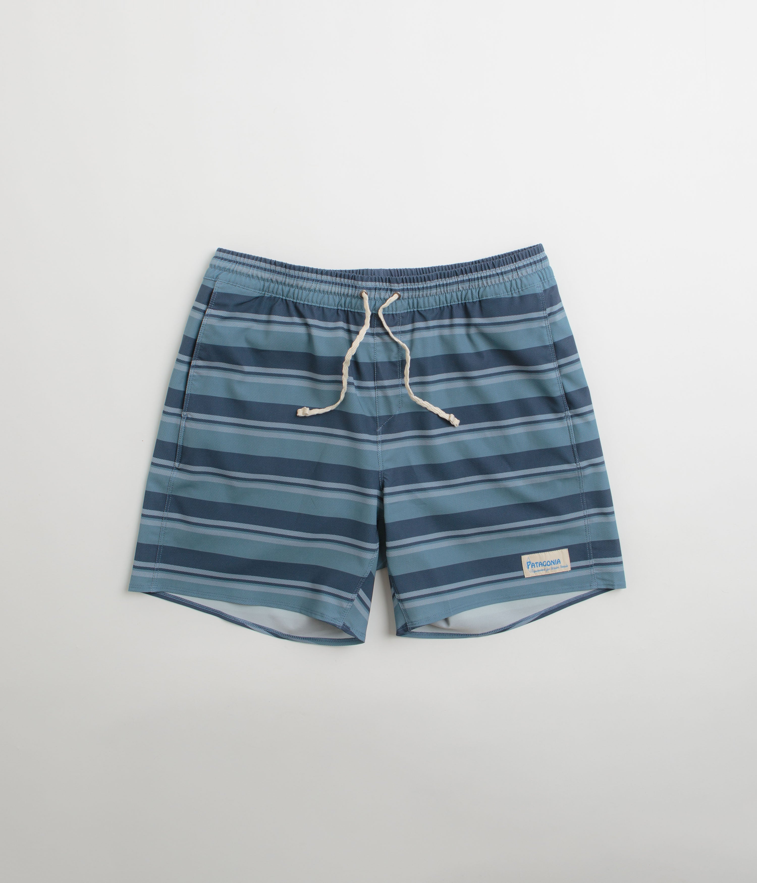 Patagonia Hydropeak Volley 16" Shorts in Twinnie Stripe: Still Blue
