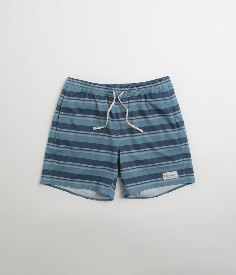 Patagonia Hydropeak Volley 16" Shorts in Twinnie Stripe: Still Blue