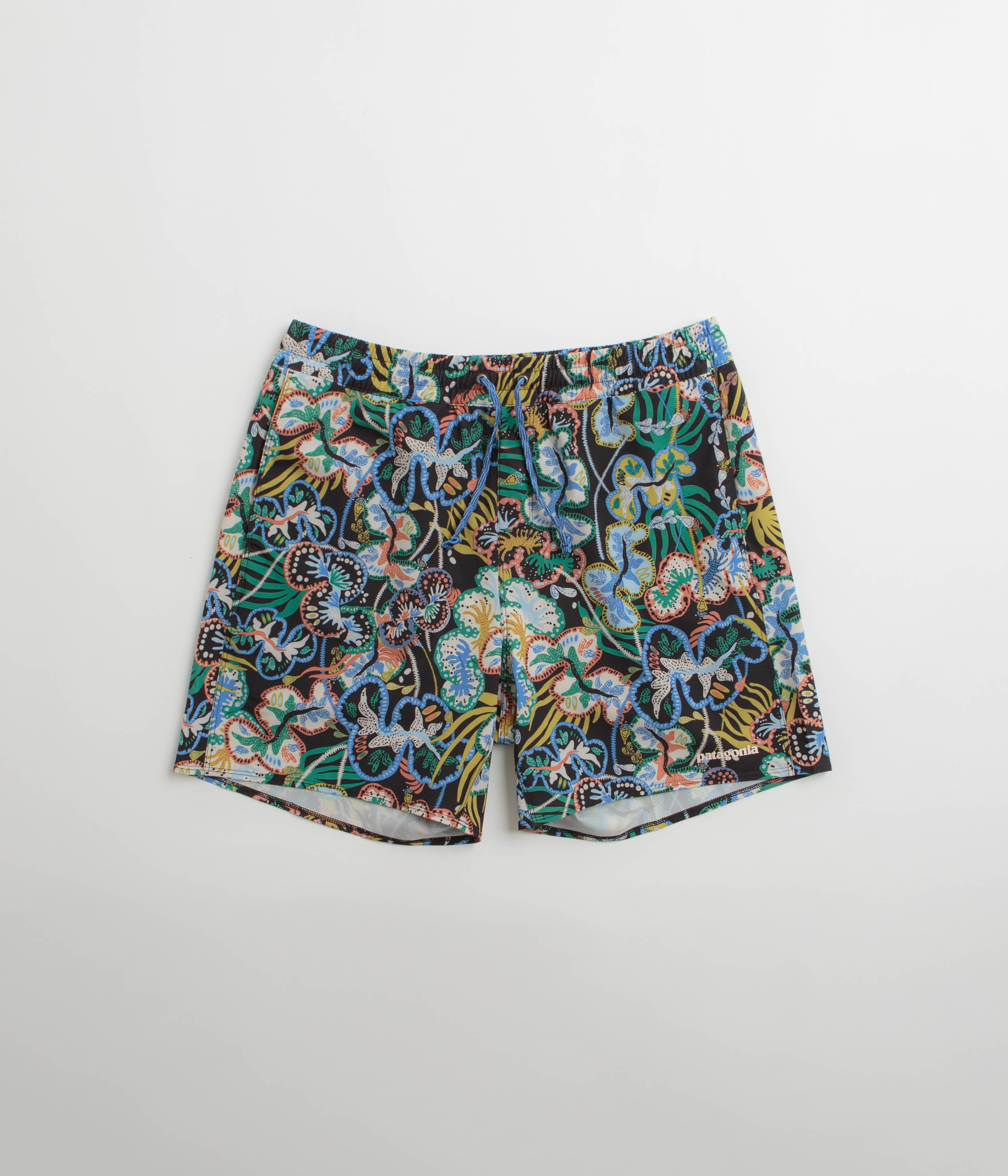 Patagonia Hydropeak Volley 16" Shorts in Undersea: Black