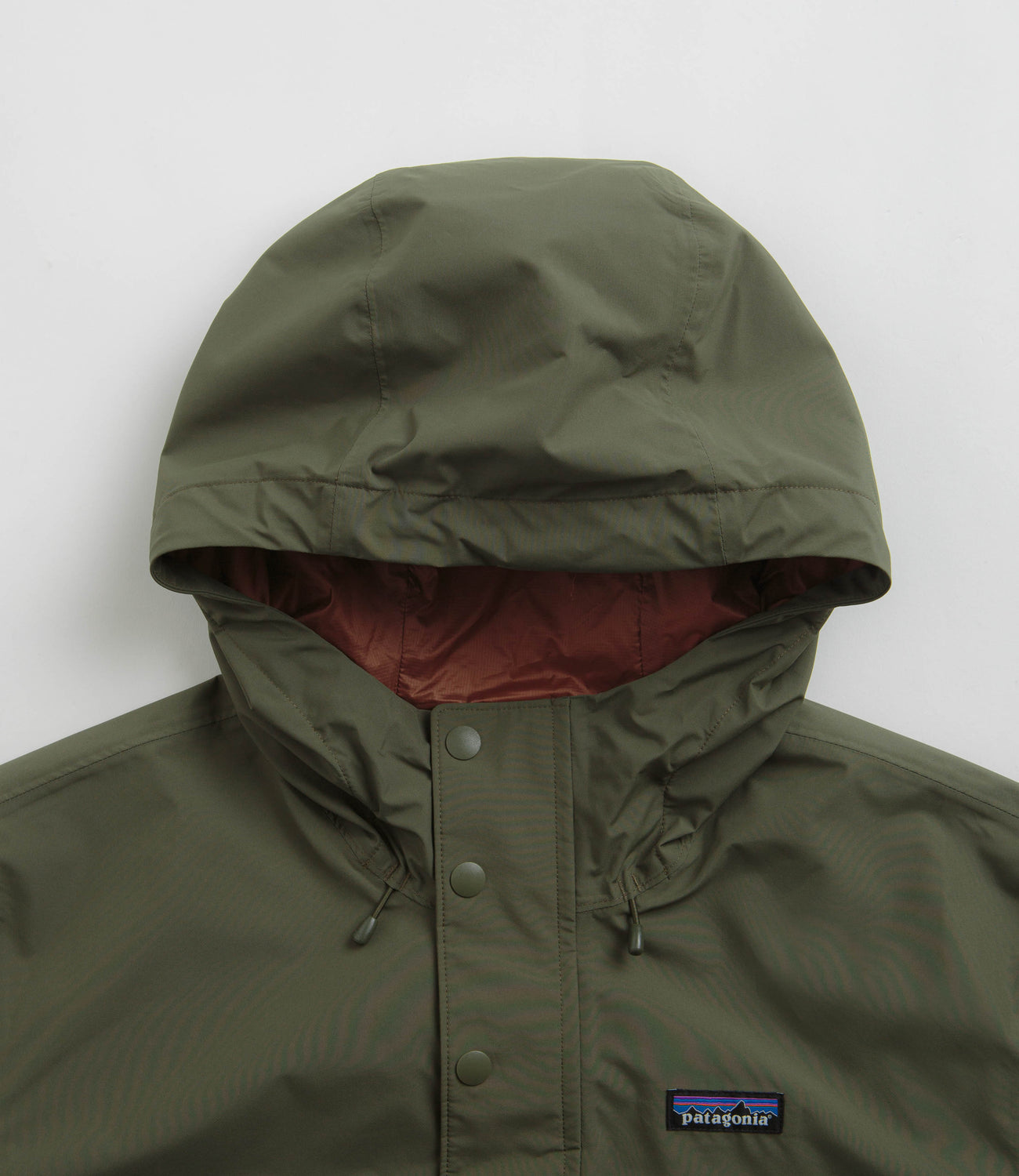 Patagonia green rain jacket store