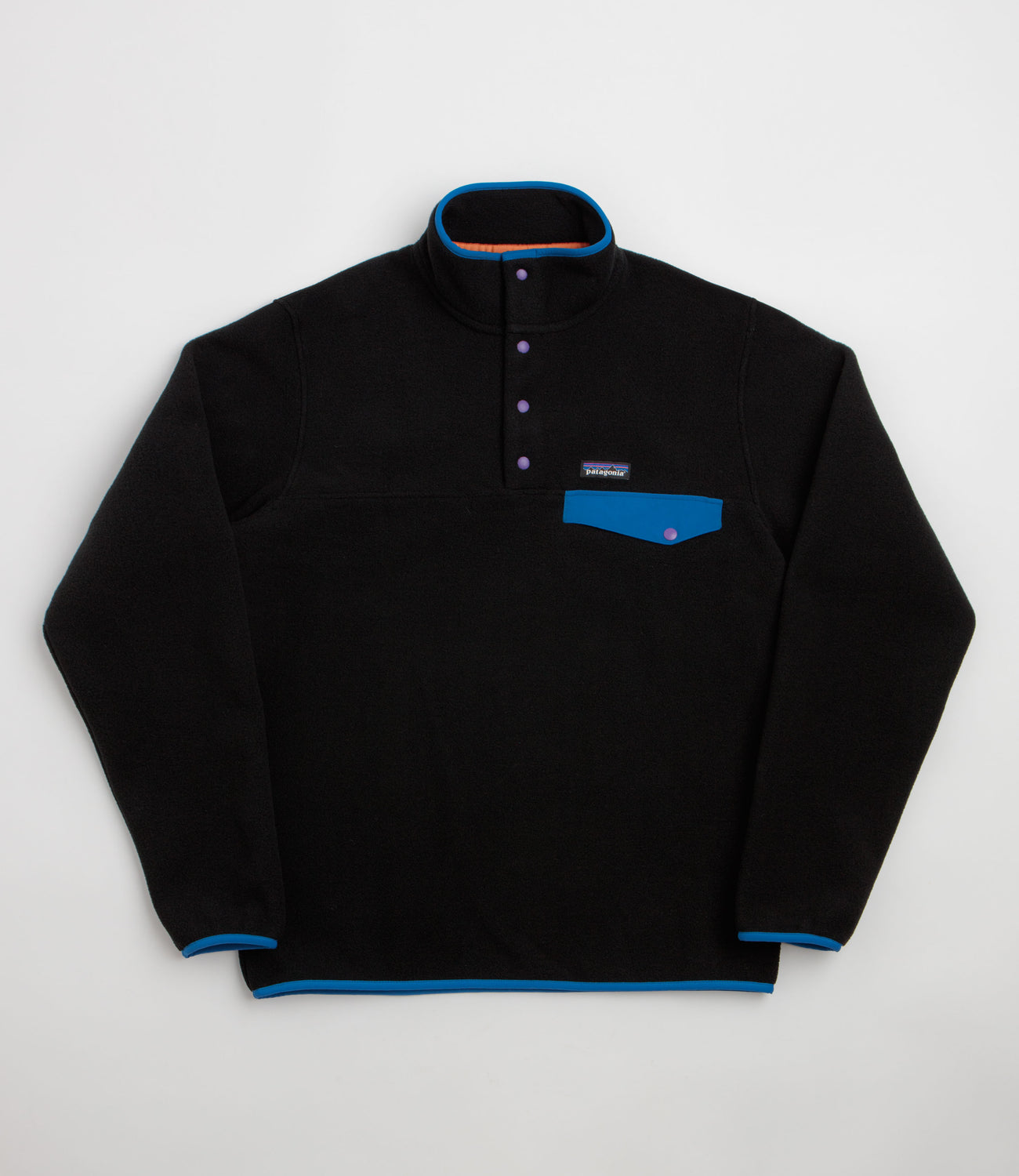 Patagonia Lightweight Synchilla Snap-T Fleece - Black / P6 Blue