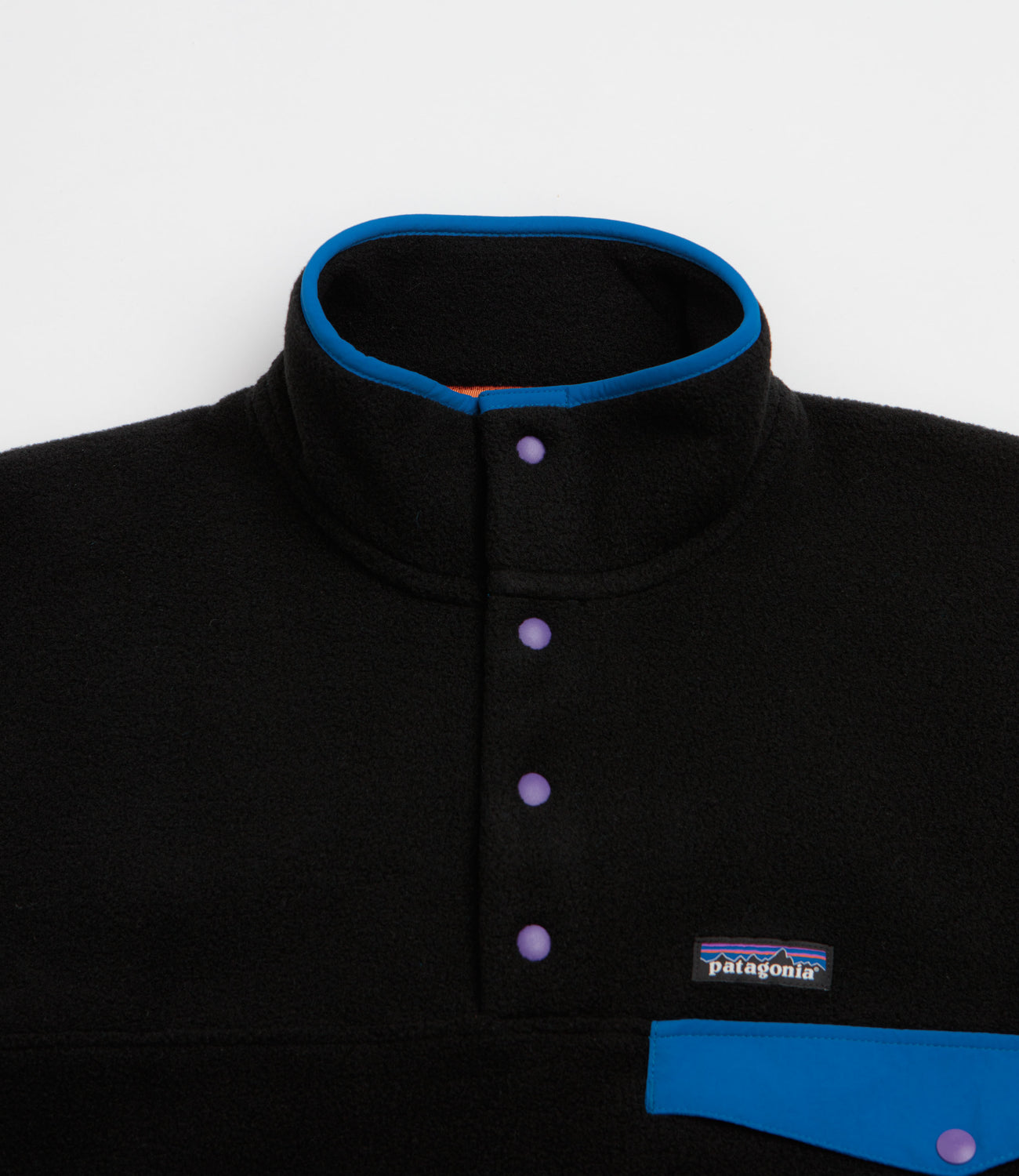 Patagonia Lightweight Synchilla Snap-T Fleece - Black / P6 Blue