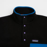 Patagonia Lightweight Synchilla Snap-T Fleece - Black / P6 Blue thumbnail