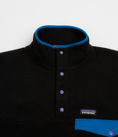 Patagonia Lightweight Synchilla Snap-T Fleece - Black / P6 Blue