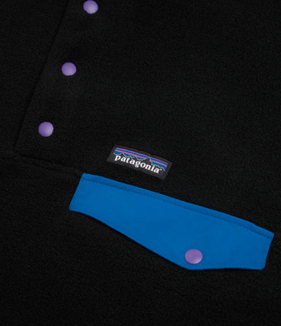 Patagonia Lightweight Synchilla Snap-T Fleece - Black / P6 Blue