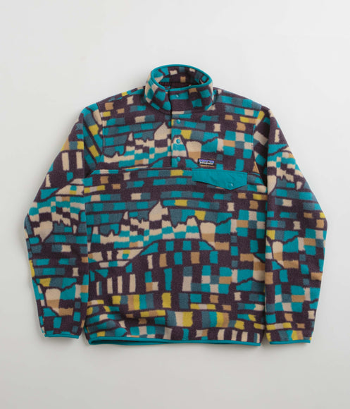 Patagonia Lightweight Synchilla Snap-T Fleece - Fitz Roy Patchwork: Belay Blue