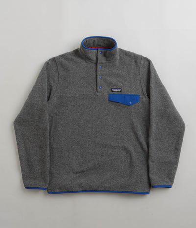 Patagonia Lightweight Synchilla Snap-T Fleece - Nickel / Passage Blue