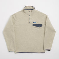 Patagonia Lightweight Synchilla Snap-T Fleece - Oatmeal Heather / Smolder Blue thumbnail
