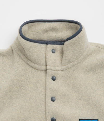 Patagonia Lightweight Synchilla Snap-T Fleece - Oatmeal Heather / Smolder Blue