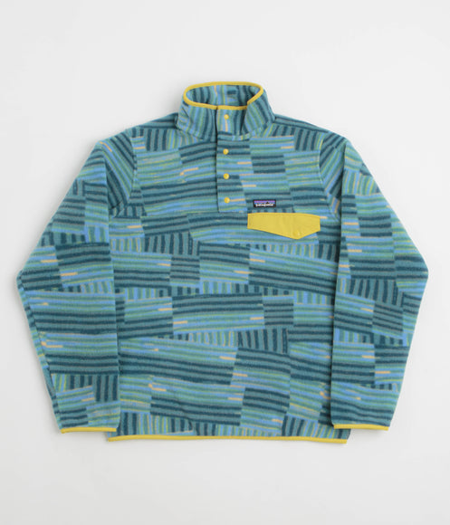 Patagonia Lightweight Synchilla Snap-T Fleece - Quilty Fitz: Wetland Blue