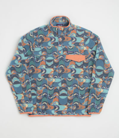 Patagonia Lightweight Synchilla Snap-T Fleece - Swallowtail Geo: Still Blue