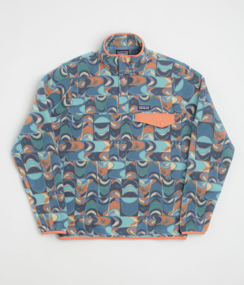 Patagonia Lightweight Synchilla Snap-T Fleece - Swallowtail Geo: Still Blue