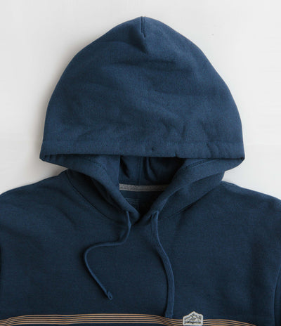 Patagonia Line Logo Ridge Stripe Uprisal Hoodie in Lagom Blue