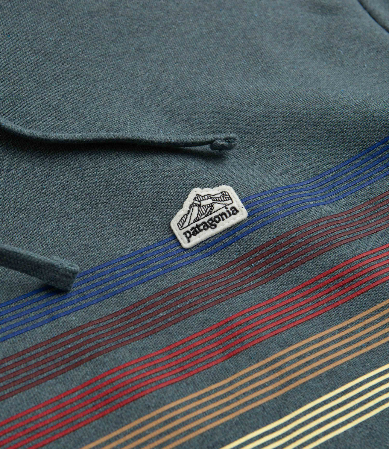 Patagonia Line Logo Ridge Stripe Uprisal Hoodie - Nouveau Green | flatspot