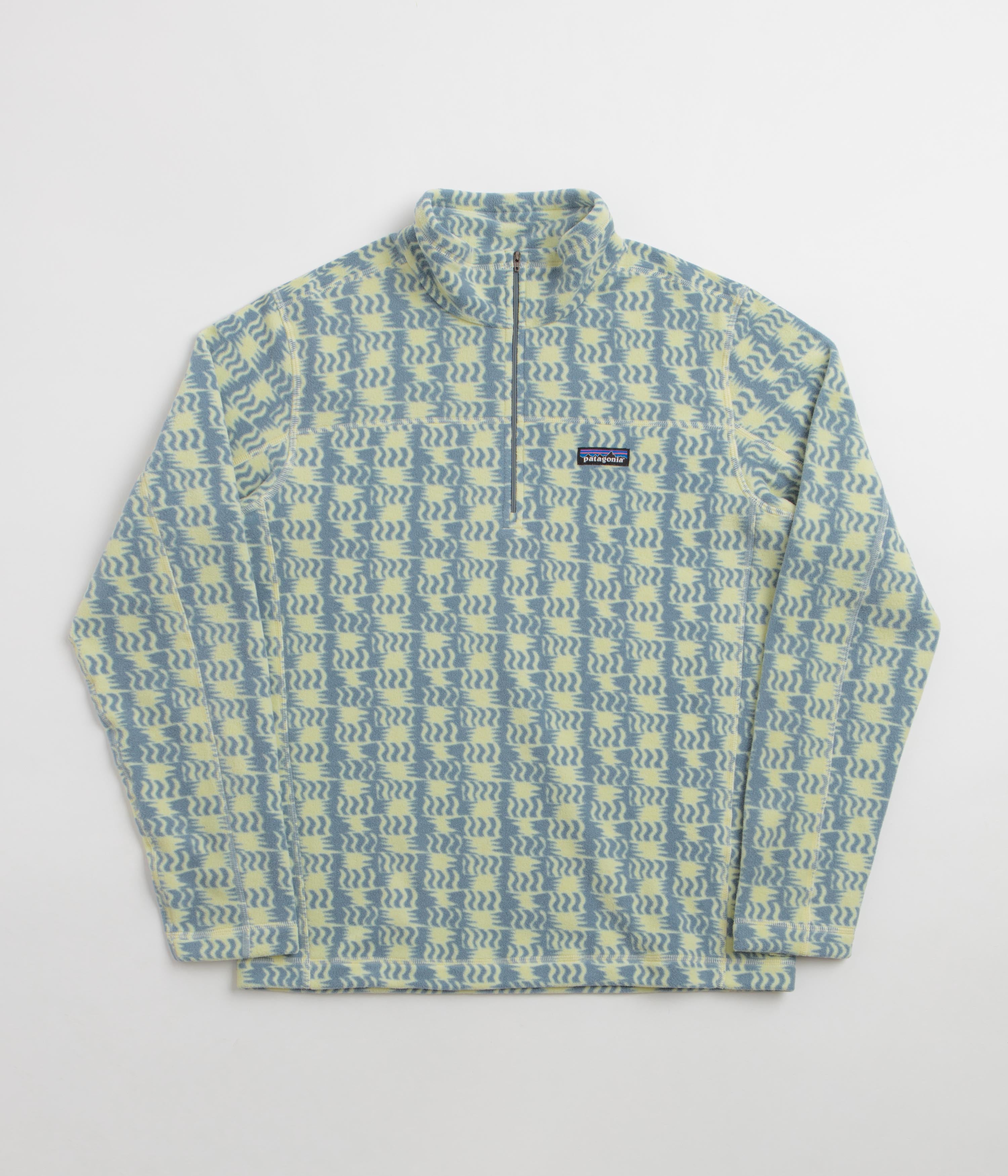 Patagonia Micro D 1/4 Zip Fleece - Sun Quilt: Blue Sage