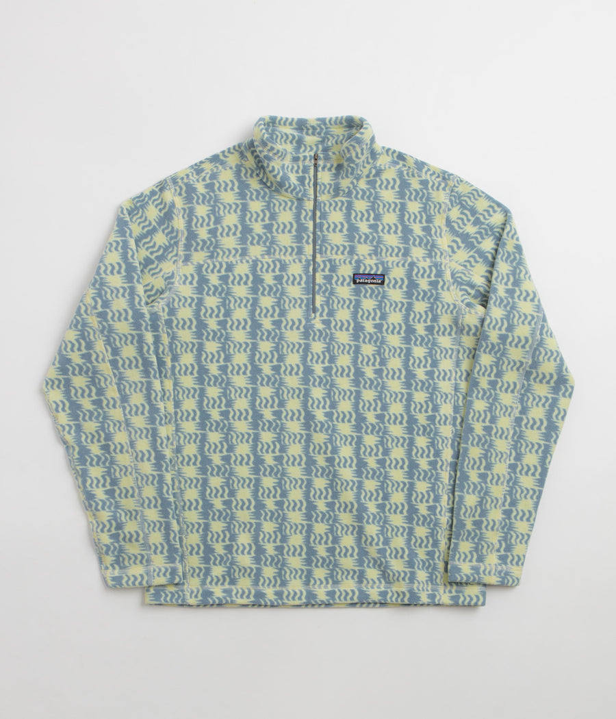 Patagonia Micro D 1/4 Zip Fleece - Sun Quilt: Blue Sage