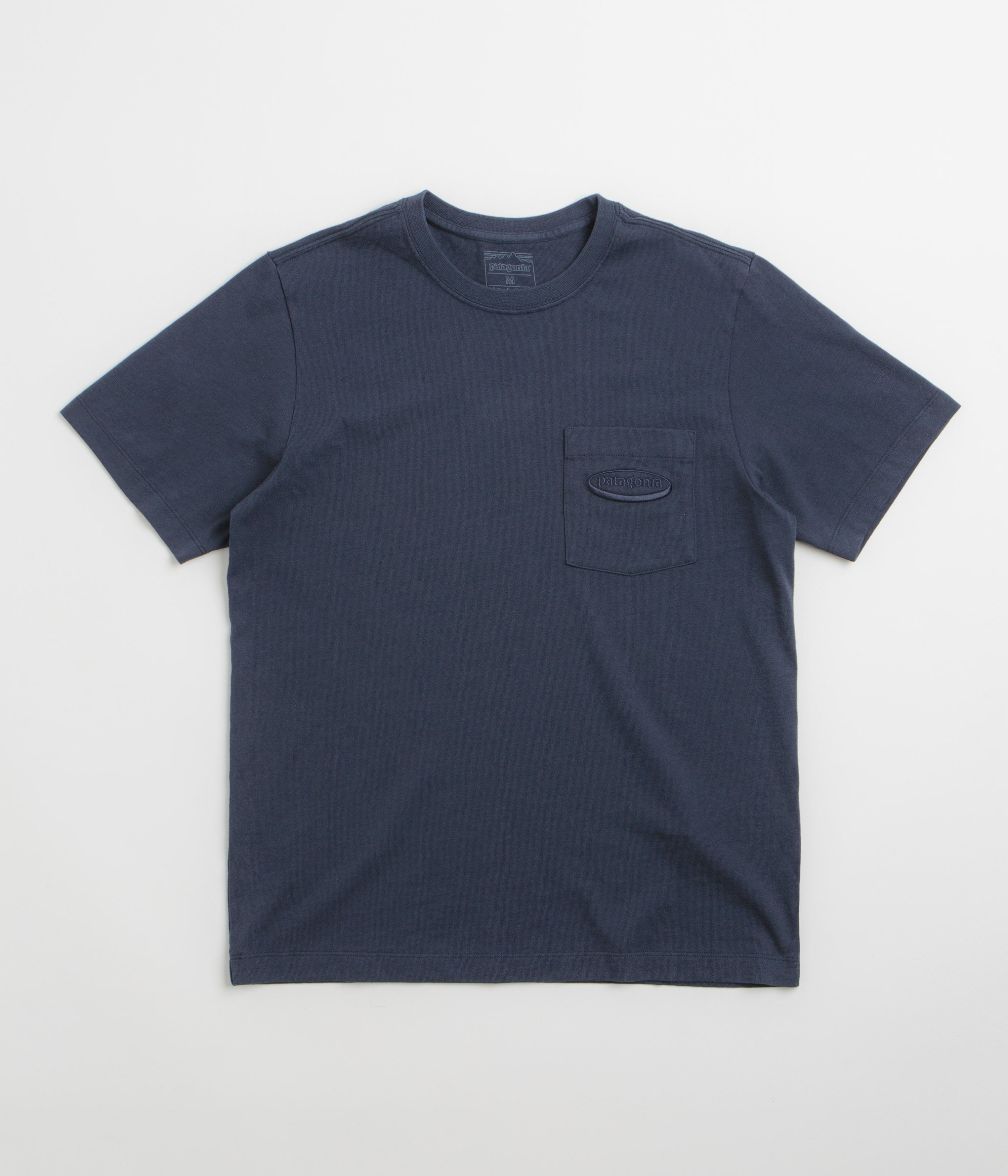 Patagonia MW 95 Oval Logo Pocket T-Shirt - New Navy