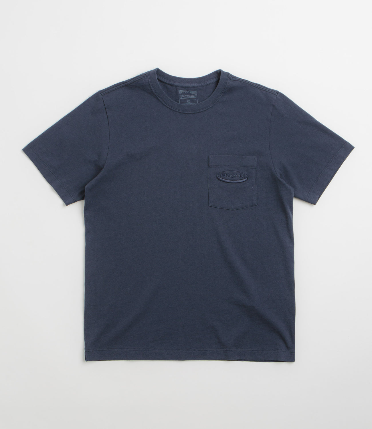 Patagonia MW 95 Oval Logo Pocket T-Shirt - New Navy | flatspot