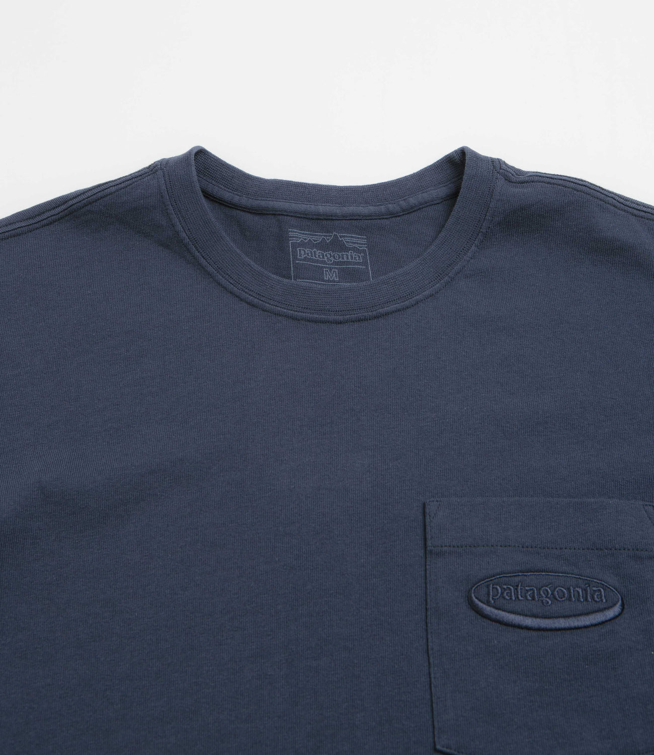 Patagonia MW 95 Oval Logo Pocket T-Shirt - New Navy | flatspot