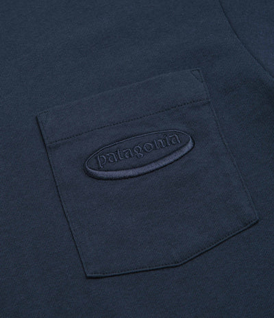 Patagonia MW 95 Oval Logo Pocket T-Shirt - New Navy