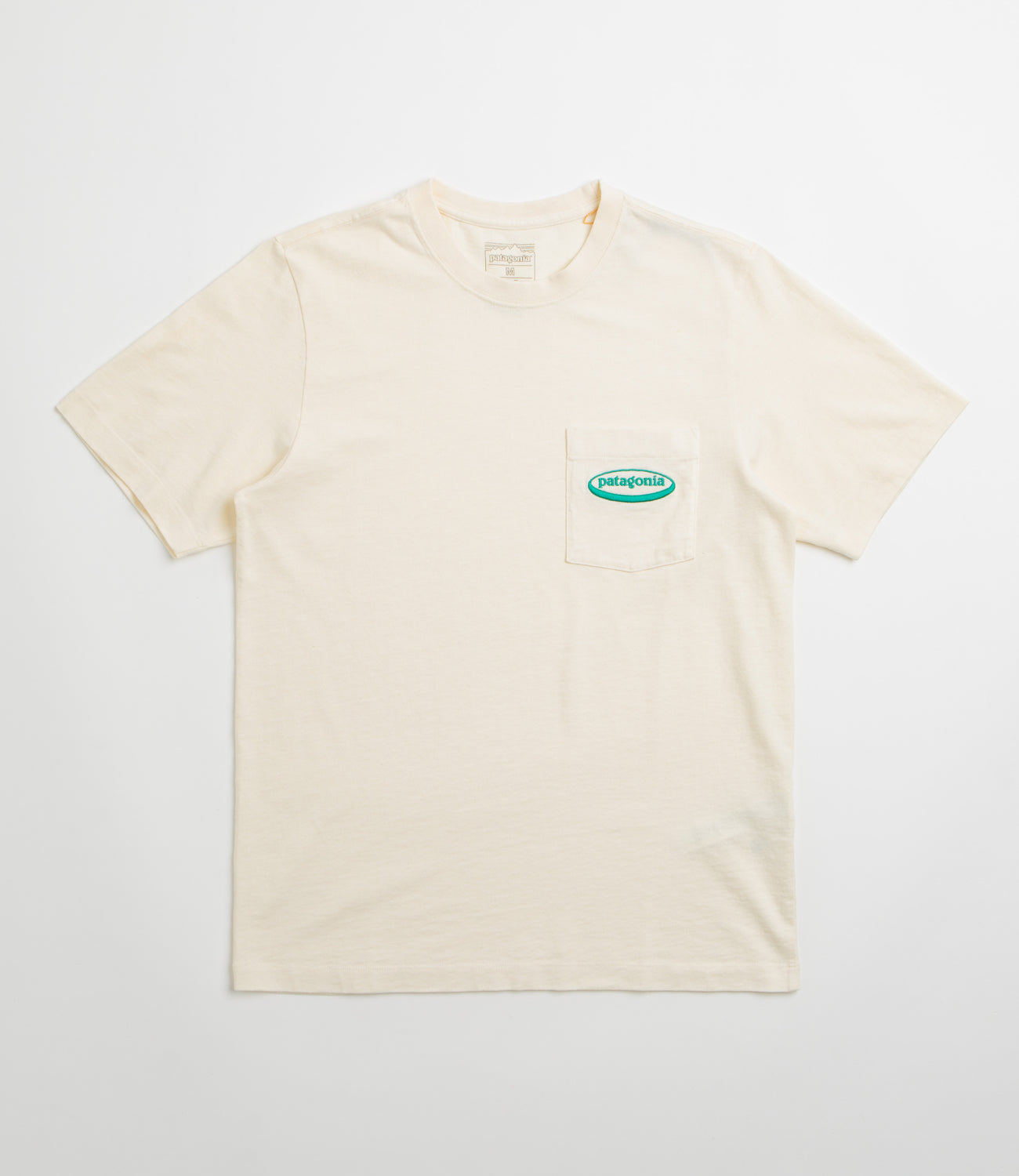 Patagonia MW 95 Oval Logo Pocket T-Shirt - Undyed Natural | flatspot
