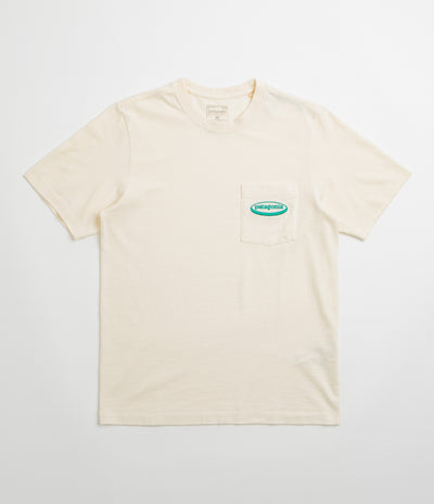 Patagonia MW 95 Oval Logo Pocket T-Shirt in Undyed Natural