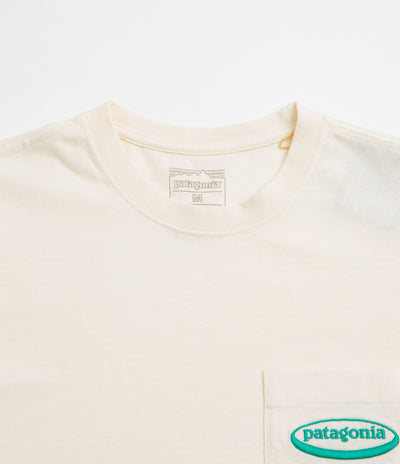 Patagonia MW 95 Oval Logo Pocket T-Shirt in Undyed Natural