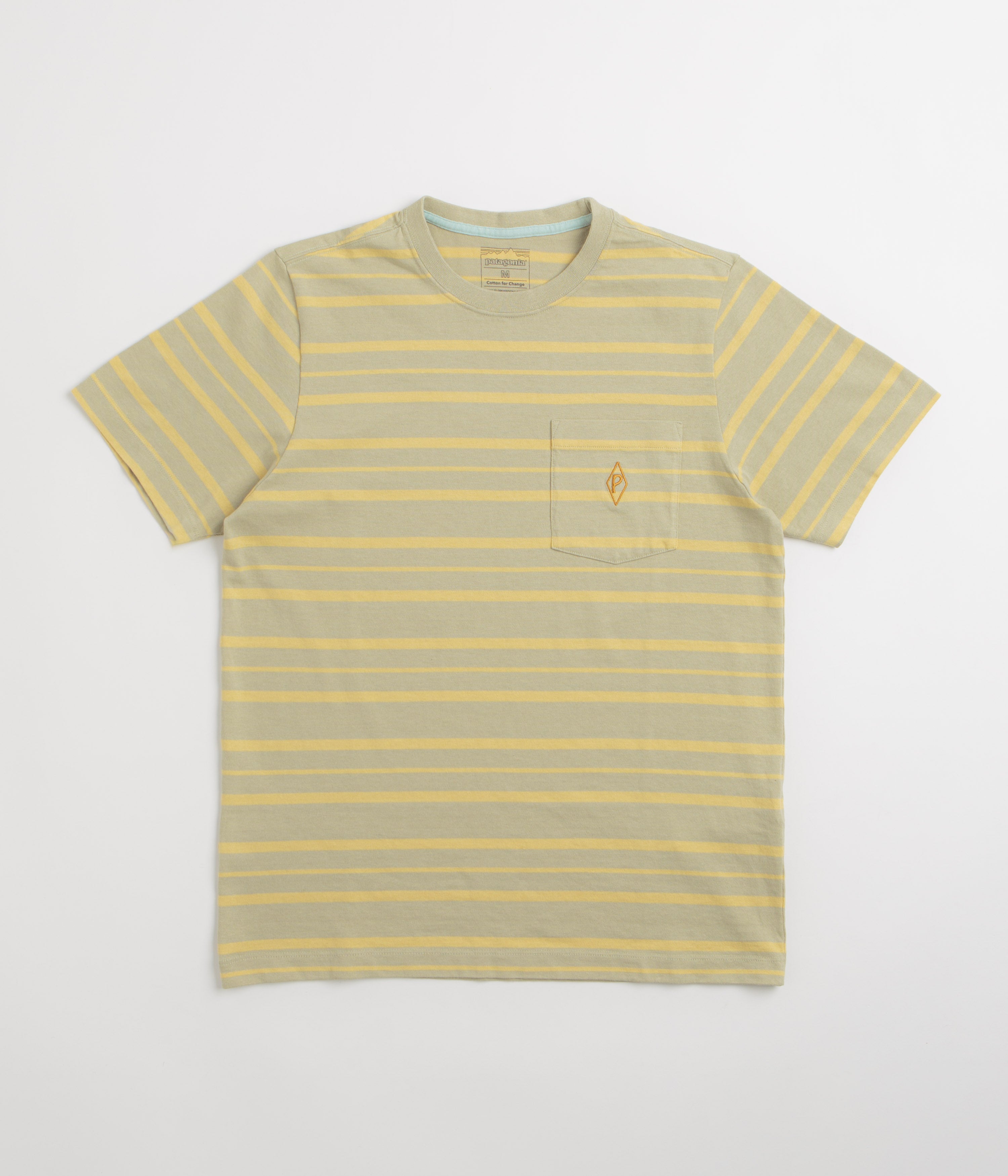Patagonia MW Water People Mark Pocket T-Shirt - Steep Face: Weathered Stone