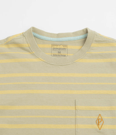 Patagonia MW Water People Mark Pocket T-Shirt - Steep Face: Weathered Stone