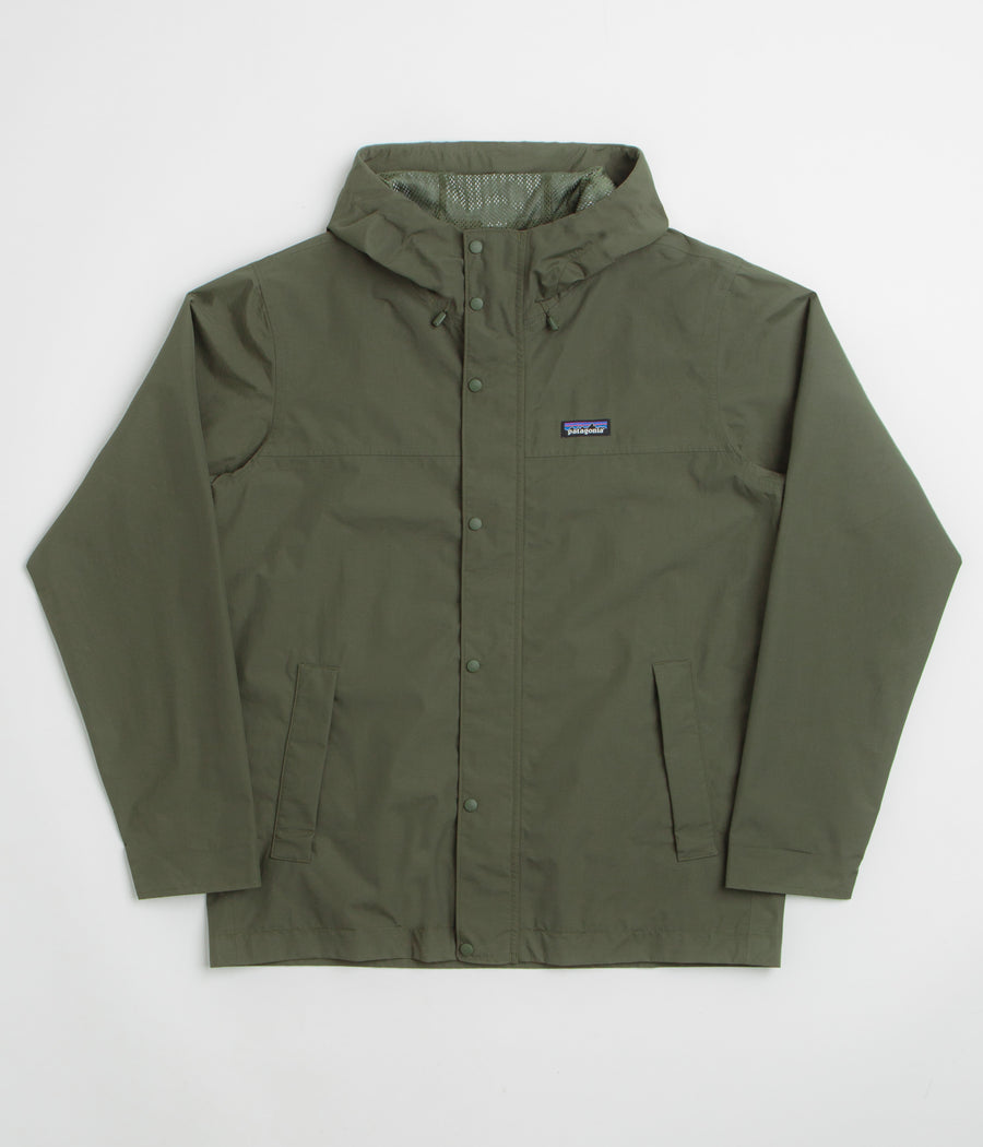 Patagonia Outdoor Everyday Rain Jacket in Basin Green