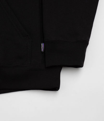 Patagonia P-6 Label Uprisal Hoodie in Black and Black