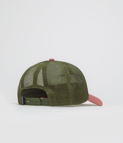 Patagonia P-6 Logo LoPro Trucker Cap in Birch White