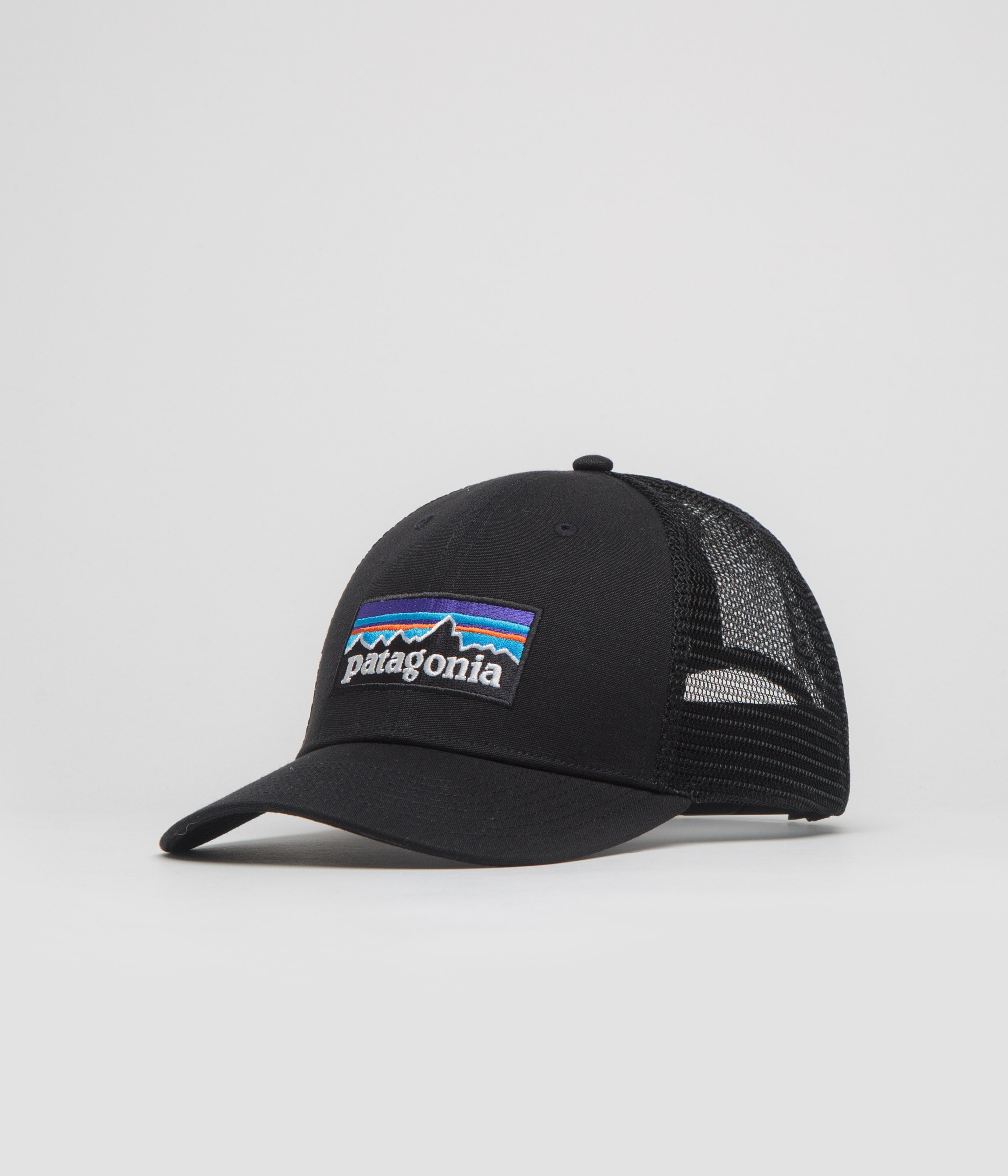 Patagonia P-6 Logo LoPro Trucker Cap in Black