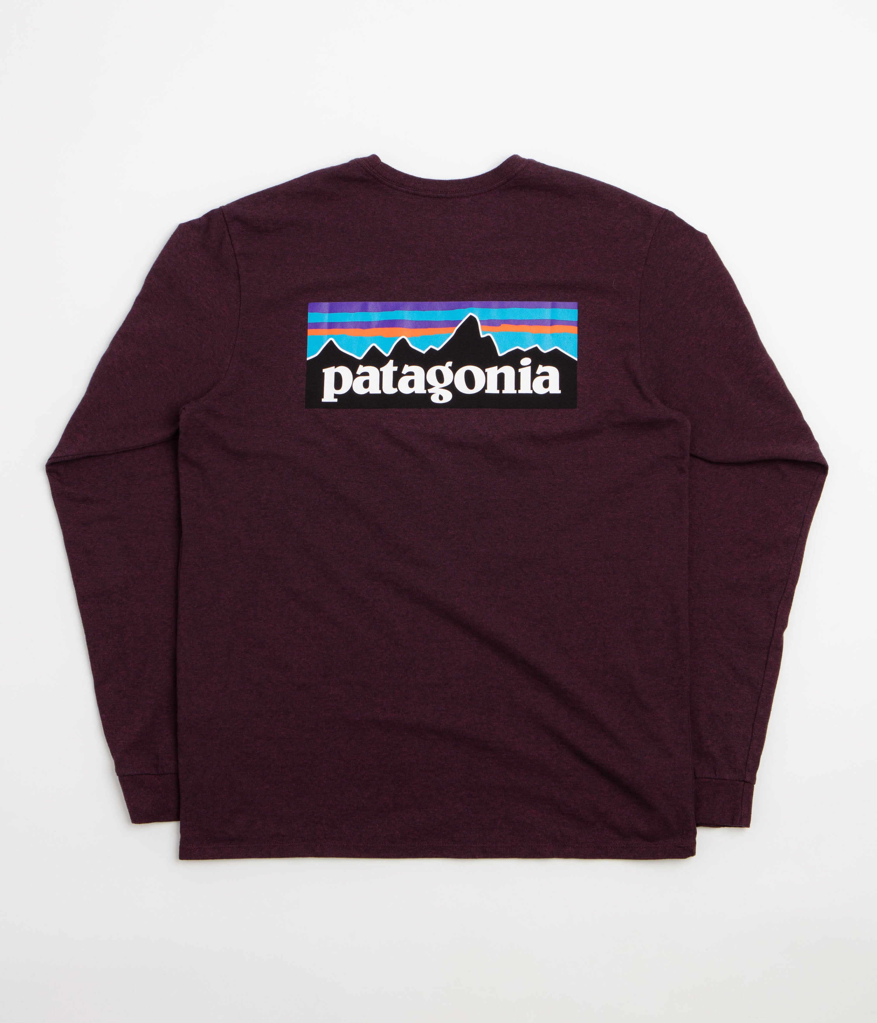 Patagonia P-6 Logo Responsibili-Tee Long Sleeve T-Shirt in Berry Fig