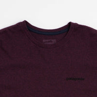 Patagonia P-6 Logo Responsibili-Tee Long Sleeve T-Shirt in Berry Fig thumbnail