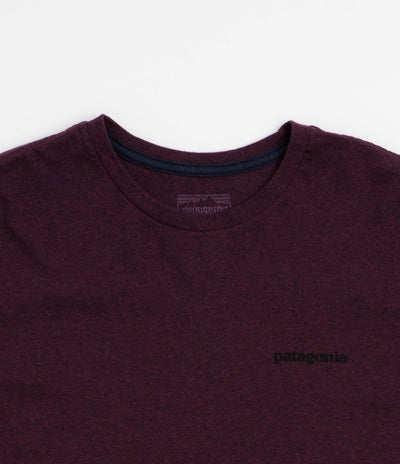 Patagonia P-6 Logo Responsibili-Tee Long Sleeve T-Shirt in Berry Fig