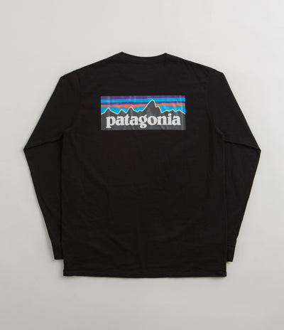 Patagonia P-6 Logo Responsibili-Tee Long Sleeve T-Shirt - Black