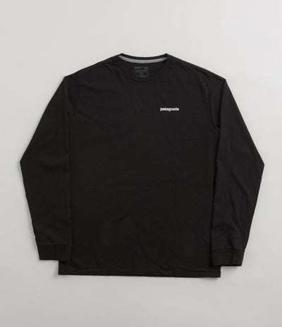 Patagonia P-6 Logo Responsibili-Tee Long Sleeve T-Shirt - Black