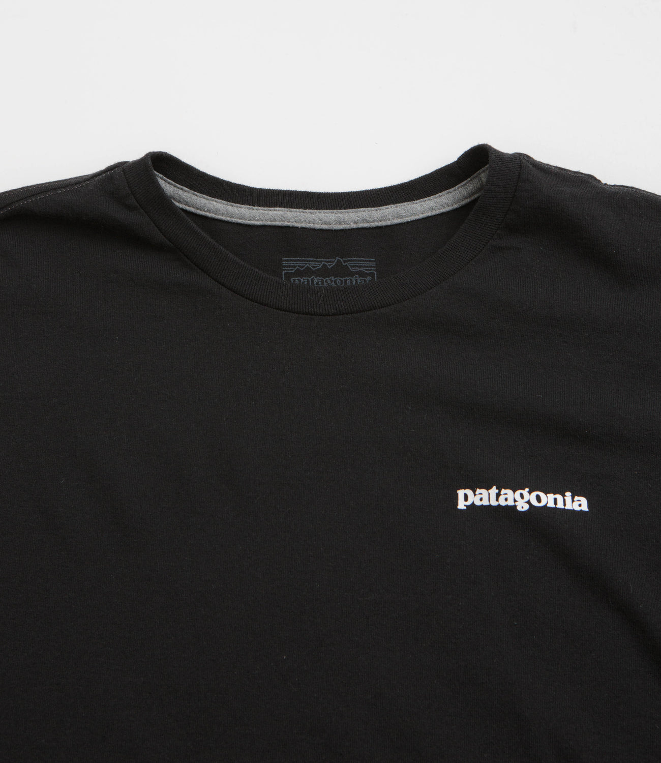 Patagonia P 6 Logo Responsibili Tee Long Sleeve T Shirt Black Flatspot