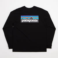 Patagonia P-6 Logo Responsibili-Tee Long Sleeve T-Shirt in Black thumbnail