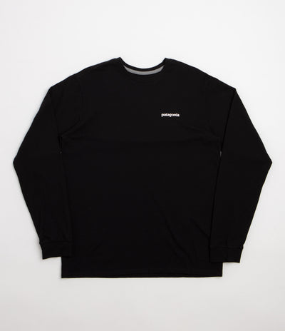 Patagonia P-6 Logo Responsibili-Tee Long Sleeve T-Shirt in Black
