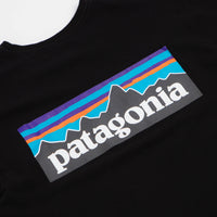 Patagonia P-6 Logo Responsibili-Tee Long Sleeve T-Shirt in Black thumbnail