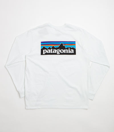 Patagonia P-6 Logo Responsibili-Tee Long Sleeve T-Shirt - Fiber White